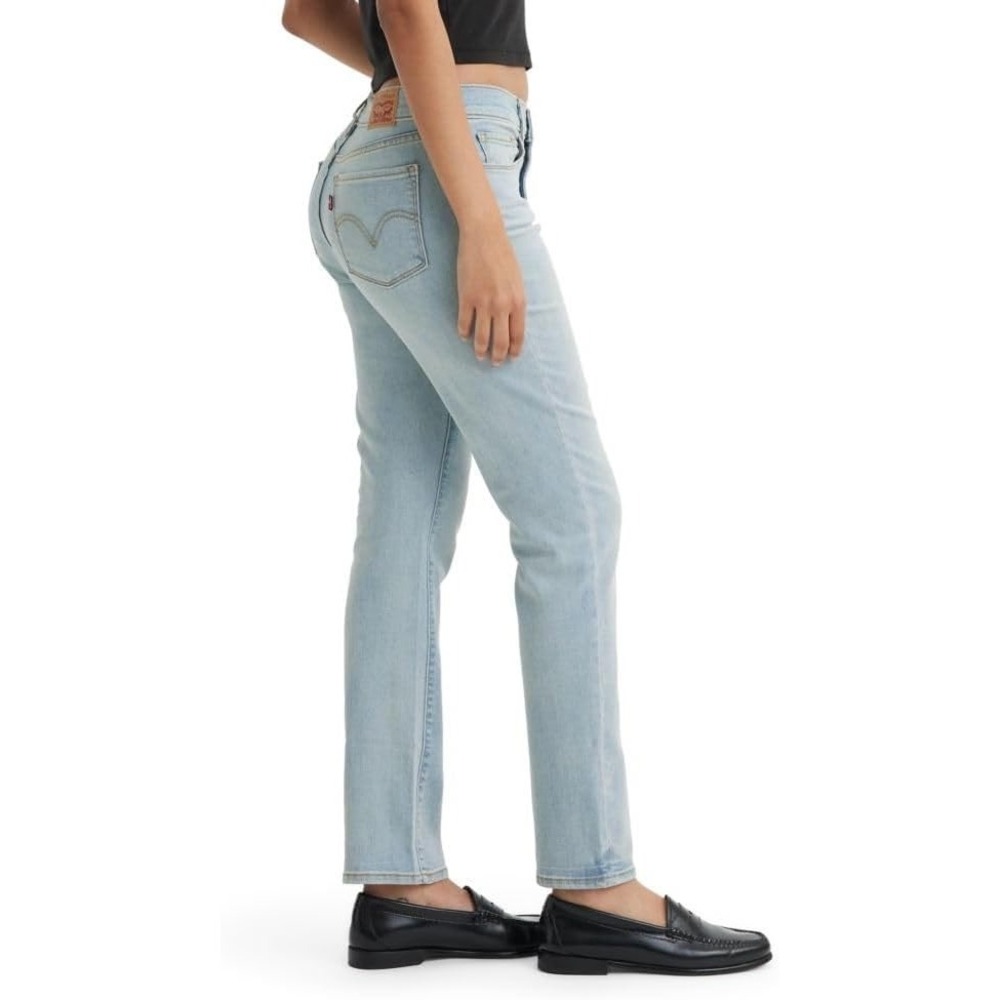 Levi's 714 Straight Leg Mid Rise Light Wash Denim Jeans Size 26/2